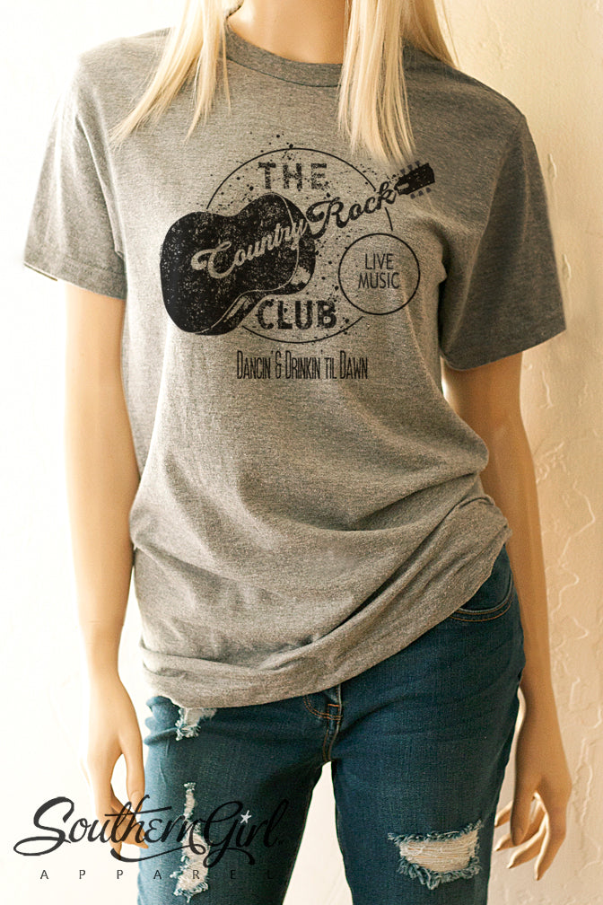 The Country Rock Club Vintage Style TShirtSouthern Girl Apparel®