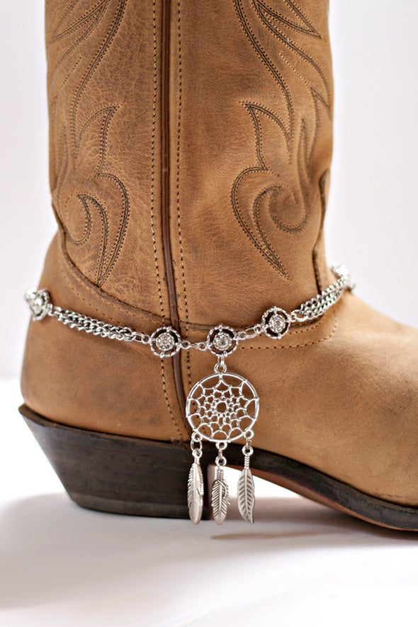 Dream Catcher & Feathers Boot Chain