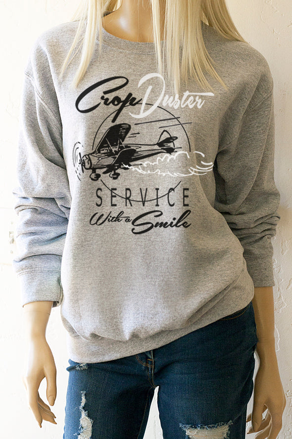 Crop Duster Service with a Smile Sweatshirt - Southern Girl 