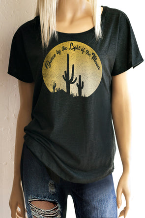 Dance by the Light of the Moon Black Dolman Scoop Neck Top by Southern Girl Apparel® - southerngirlapparel.com