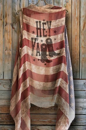 Hey Y’All Vintage American Flag Vest back – Southern Girl Apparel® - southerngirlapparel.com