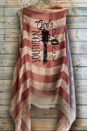 Southern Girl's Rock Vintage American Flag Vest back – Southern Girl Apparel® - southerngirlapparel.com