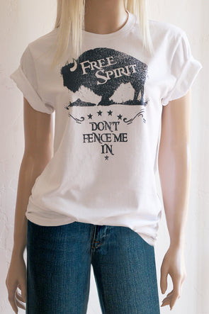 Free Spirit Don't Fence Me In Boyfriend Tee - Southern Girl Apparel - southerngirlapparel.com