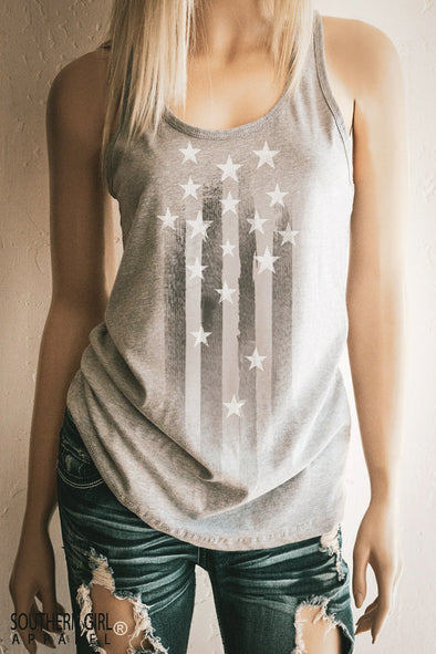 Stars and Stripes Women's Racerback Tank Top - Southern Girl 