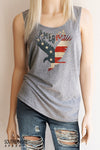 American Flag Eagle Scoop Neck, Full Back Tank Top Tank Top - SouthernGirlApparel.com