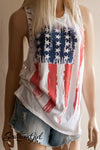 American Flag Braided Racerback Tank Top - Limited Edition - Southern Girl 