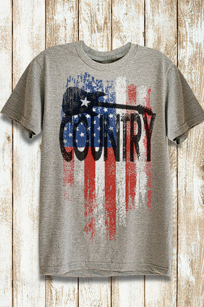 Red White & Blue American Flag Country T-Shirt - Southern Girl 