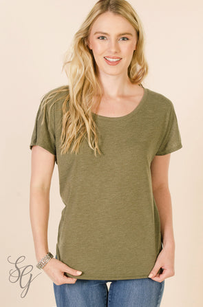 Military Green Dolman Sleeve T Shirt - Southern Girl 