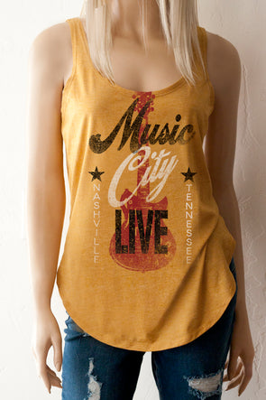 Music City Live Nashville Tennessee Scoop Neck Tank Top Tank Top - SouthernGirlApparel.com