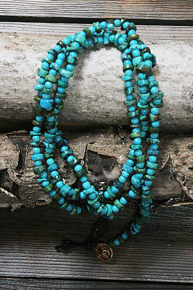 Faux Turquoise Beaded Necklace or Wrap Bracelet - SouthernGirlApparel.com