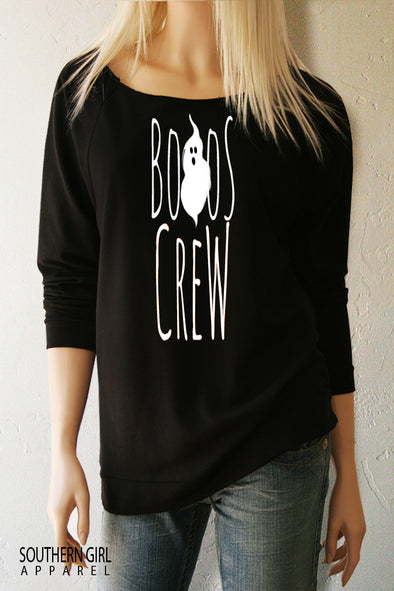BOOs Crew Halloween Sweatshirt - Available in Wide Neck or Crew Neck