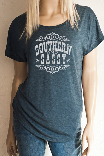 Southern and Sassy Scoop Neck Dolman Sleeve Top T-Shirts - SouthernGirlApparel.com