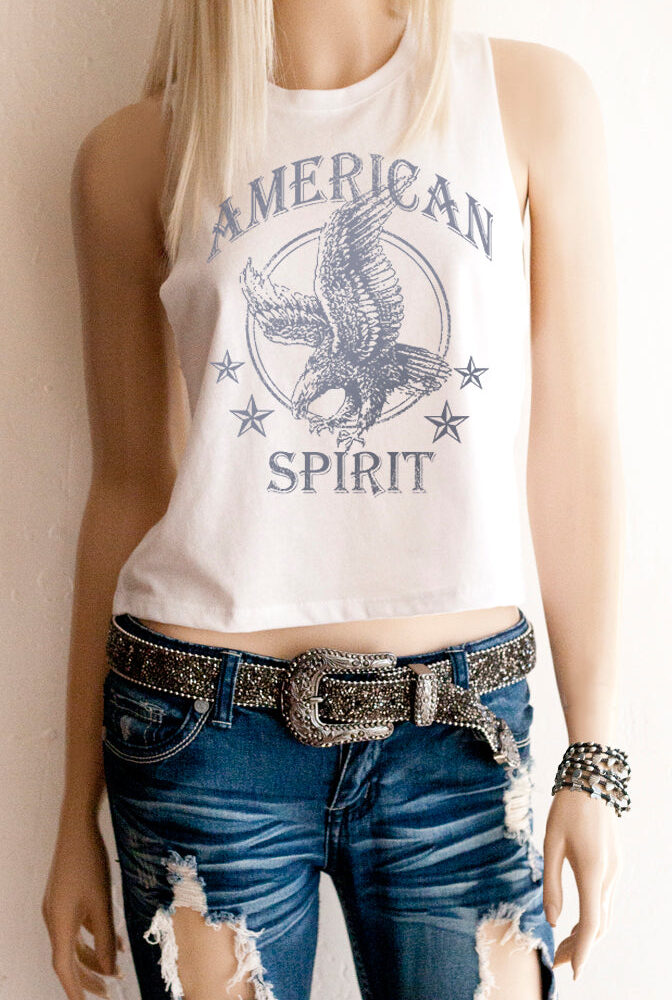 American Spirit Crop Tank Top - Southern Girl Apparel® - southerngirlapparel.com