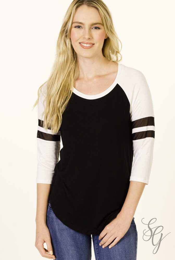 Vintage Style Football 3/4 Length Sleeve Top - Southern Girl 