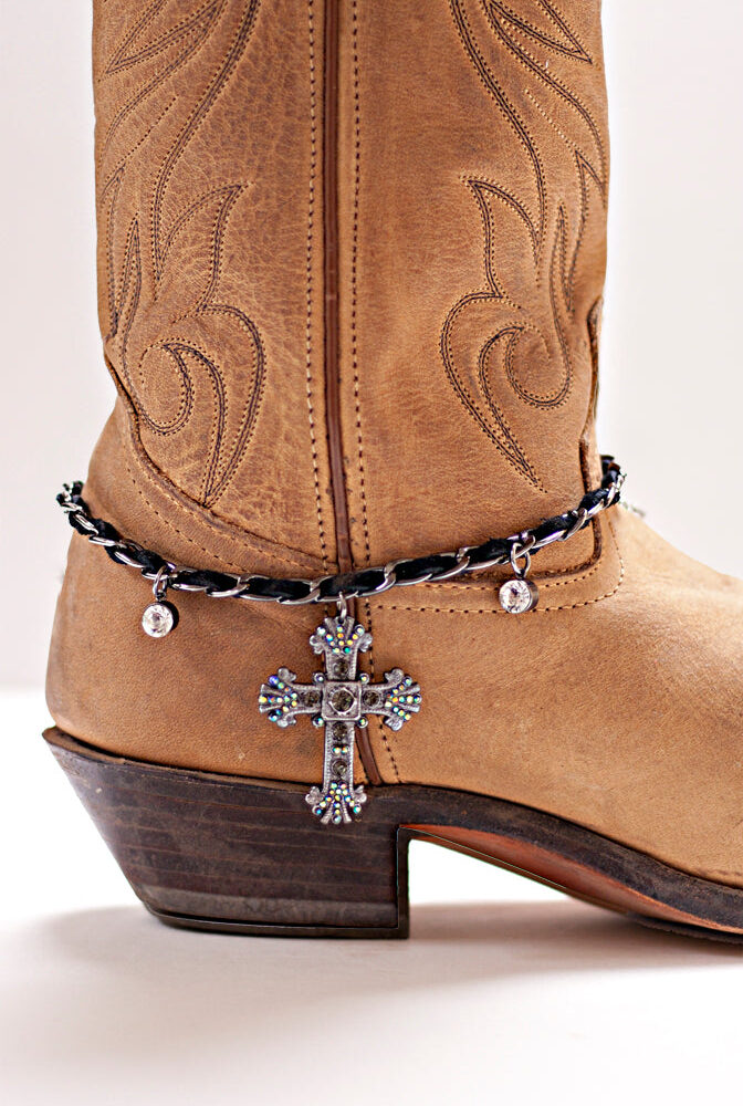 JEWELED CROSS BOOT JEWELRY
