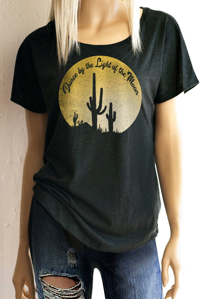 Dance by the Light of the Moon Black Dolman Scoop Neck Top by Southern Girl Apparel® - southerngirlapparel.com