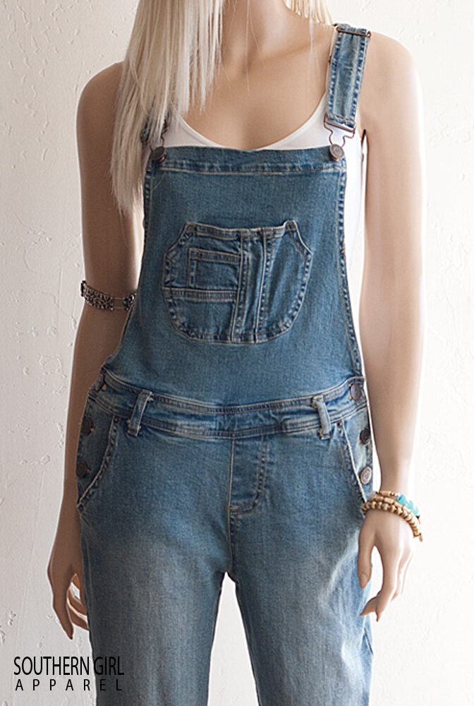 Women's Denim Bib Overall Pants - Southern Girl