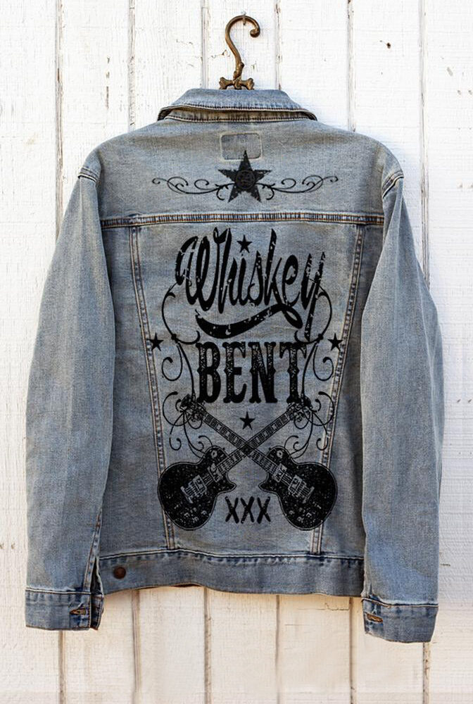 Whiskey Bent Denim Jacket- Southern Girl Apparel - SouthernGirlApparel.com