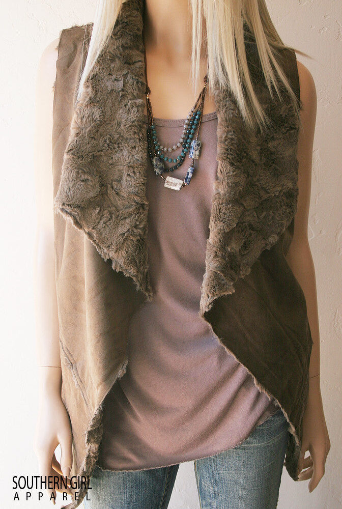 Chic as Can Be Faux Fur Vest - Southern Girl 