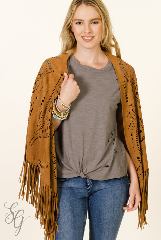 Bohemian Style Fringed Wrap - Southern Girl 