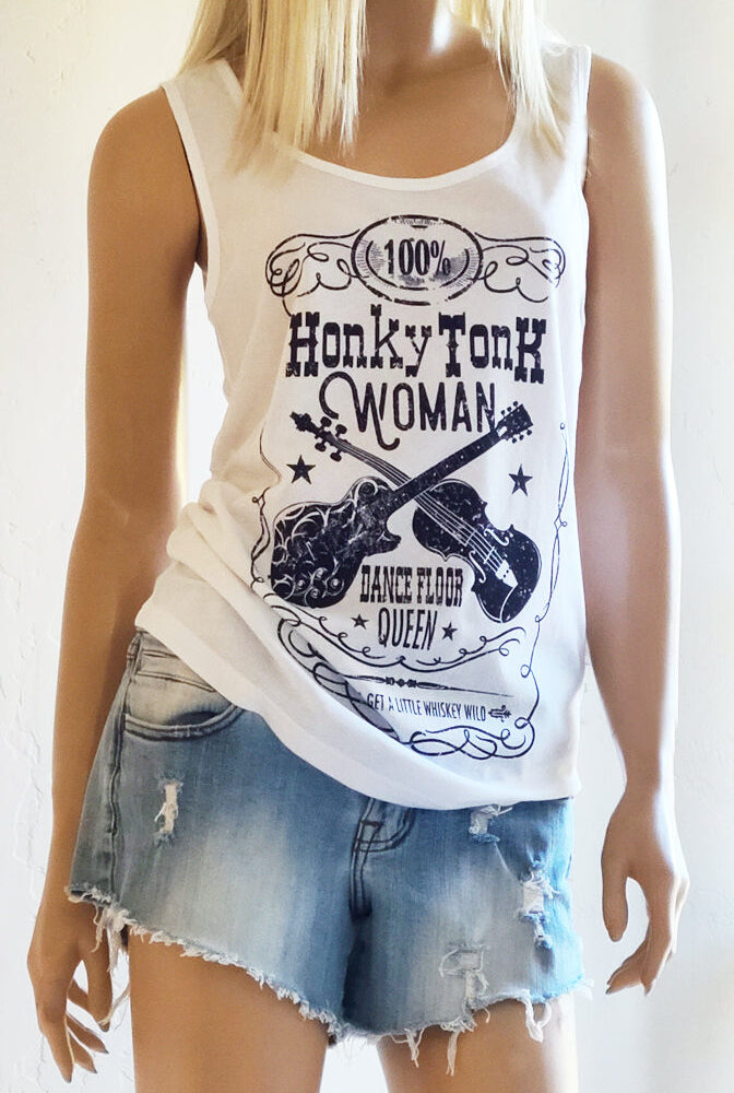 Honky Tonk Woman Full Back Tank Top - Southern Girl Apparel® - southerngirlapparel.com