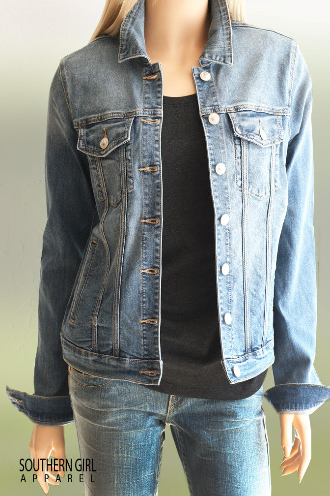 Junior's "I LOVE COUNTRY MUSIC" Denim Jacket - Southern Girl