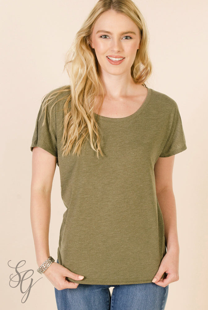 Military Green Dolman Sleeve T Shirt - Southern Girl