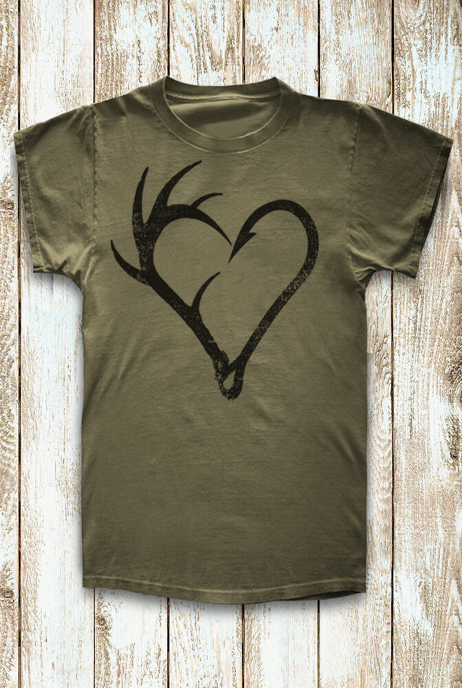 Antler Fish Hook Military Green T-Shirt - Southern Girl