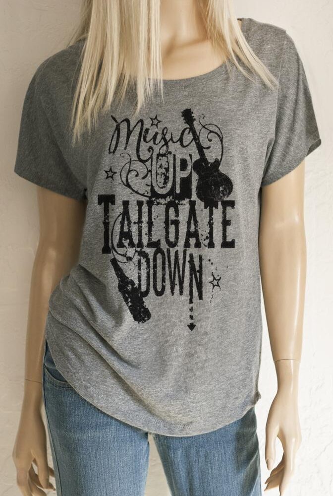 Music Up Tailgate Down Scoop Neck Dolman Sleeve Tri-blend Top - Southern Girl