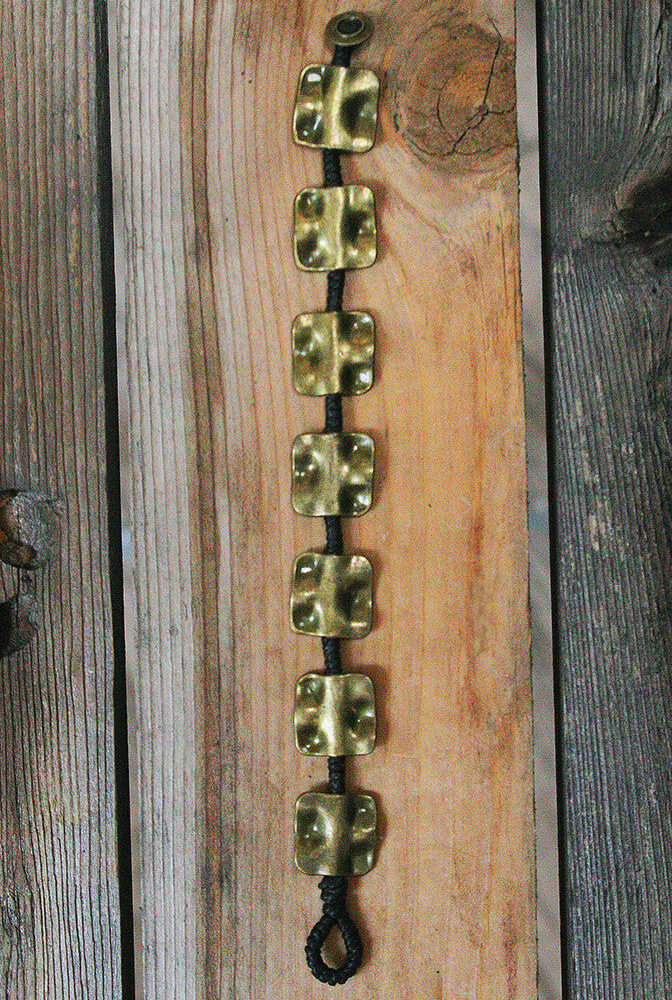 Brass Squares Single Strand Bracelet - Southern Girl 