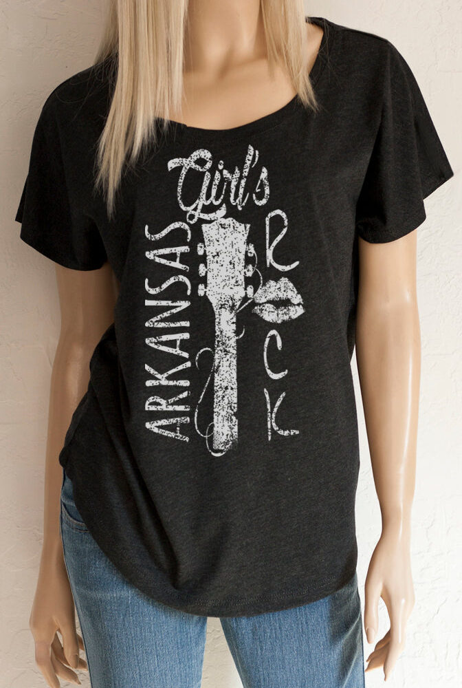 "Your State Here" Girl's Rock Scoop Neck Dolman Sleeve Top - ALL 50 STATES AVAILABLE T-Shirts - SouthernGirlApparel.com
