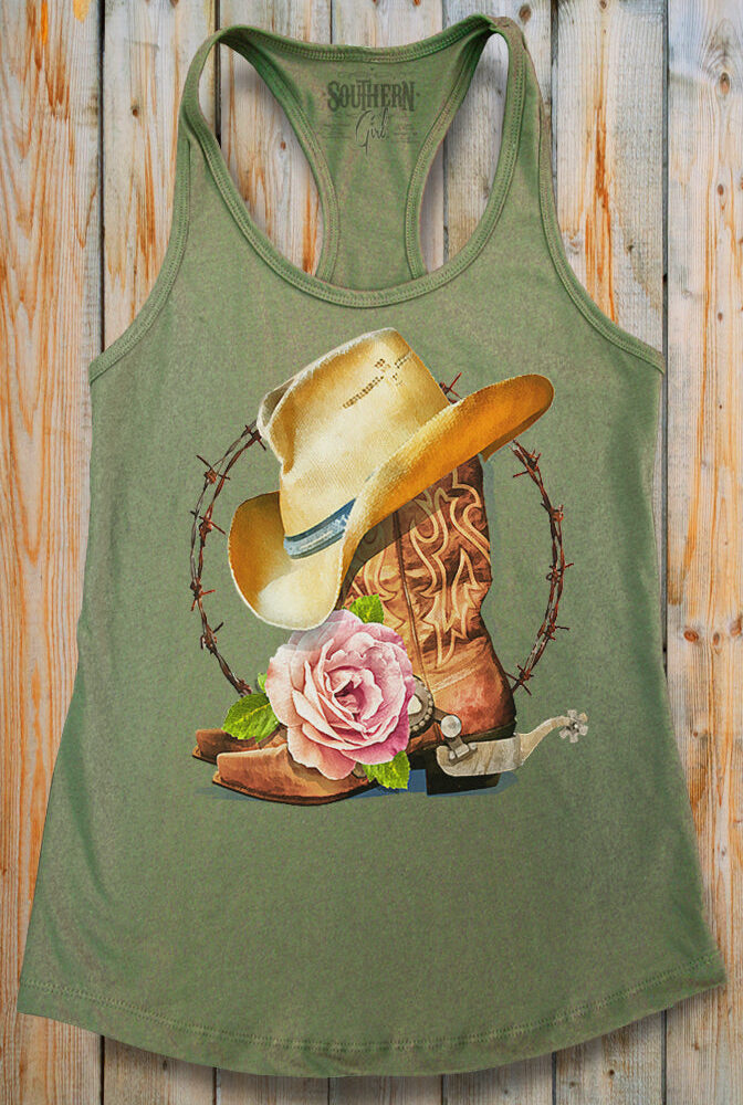 Country from My Head to My Boots Racerback Tank Top