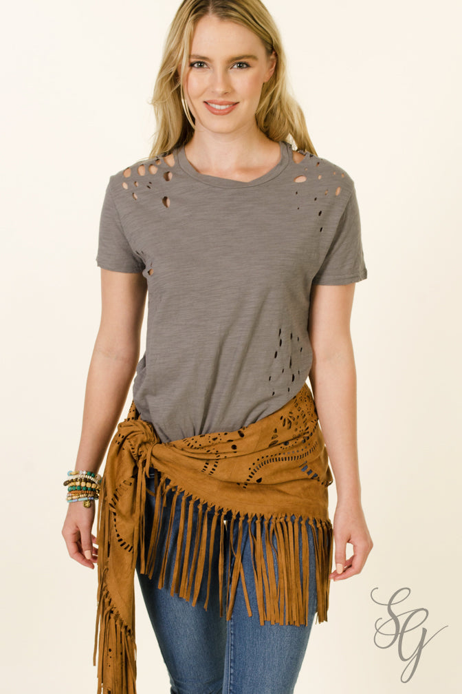 Bohemian Style Fringed Wrap - Image 4