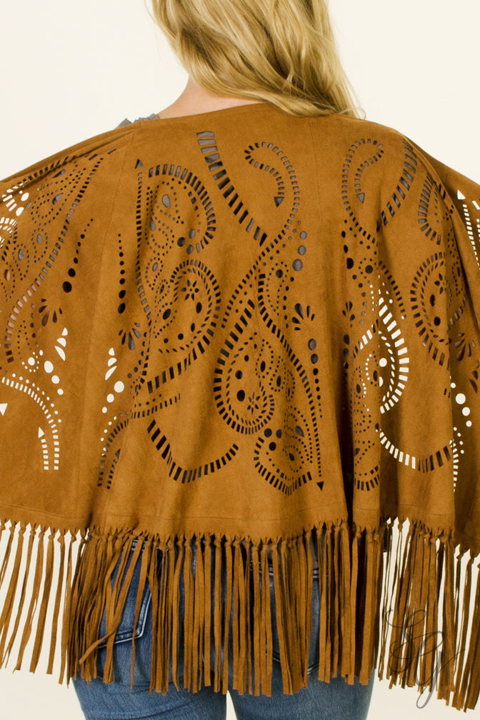 Bohemian Style Fringed Wrap - Image 2