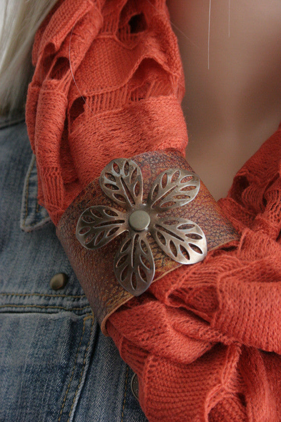 Women's Infinity Rust Scarf - Image 3
