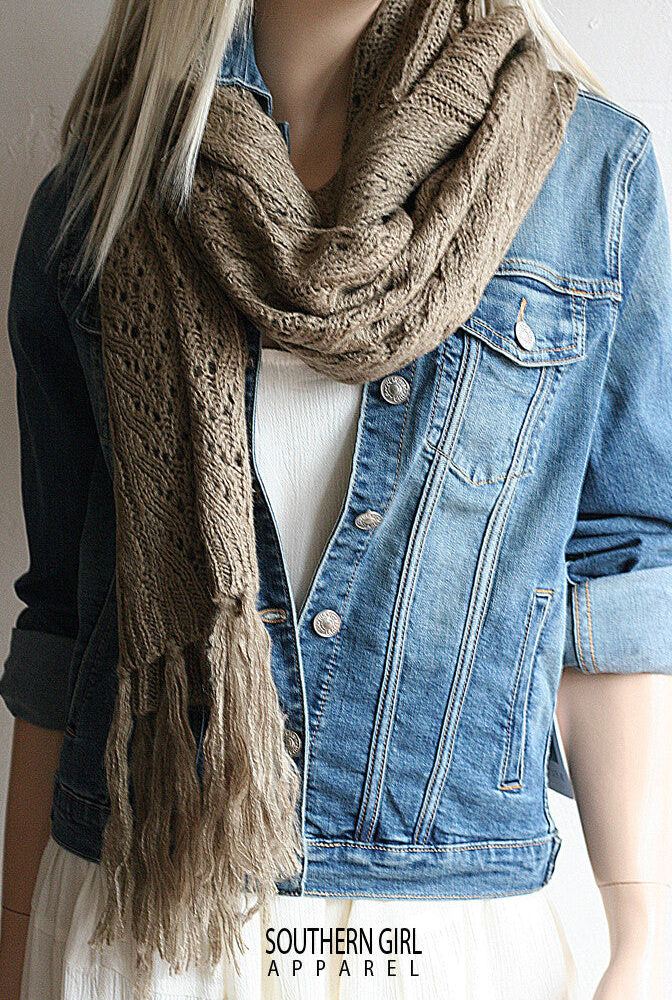 Beige Scarf with Hood
