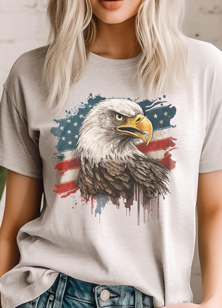 Eagle with American Flag Unisex T-Shirt