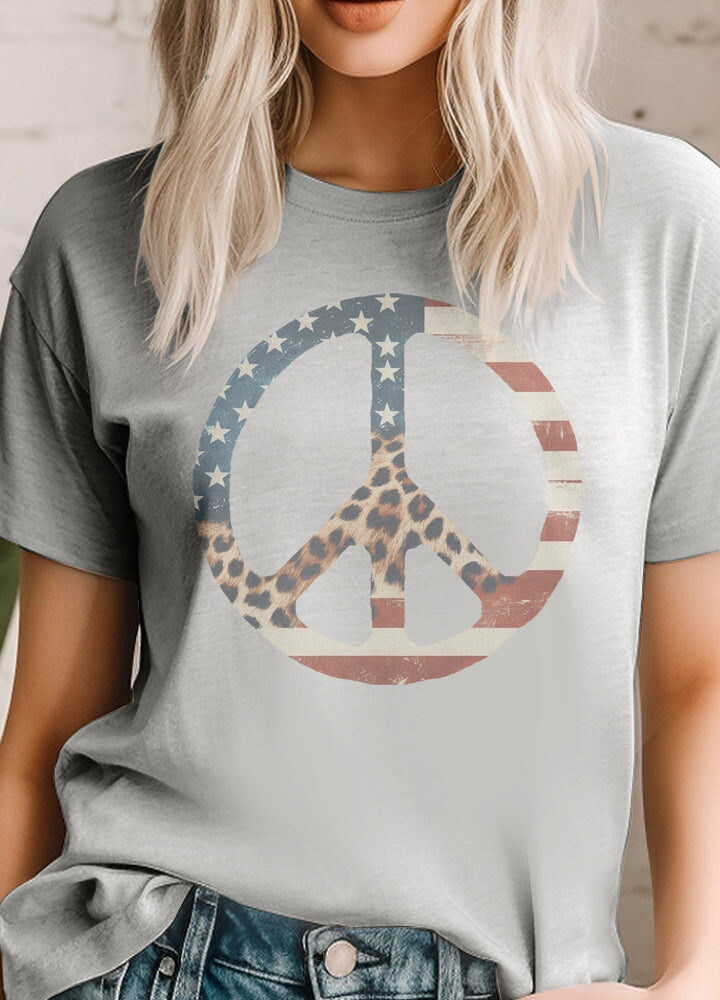 American Flag Peace Sign Unisex T-Shirt