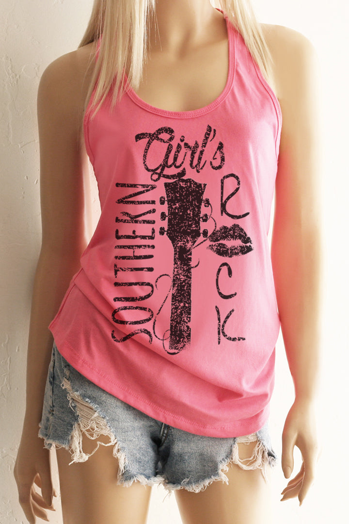 Southern Girl's Rock Racerback Tank Top - Image 3